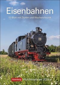 Bild vom Artikel Eisenbahnen Wochenplaner 2024. Besonderer Wandplaner mit 53 fantastischen Fotos von historischen Eisenbahnen. Hochwertiger Foto-Kalender 2024. 25 x 35 vom Autor Thomas Huhnold