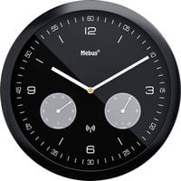 Produktbild: Mebus 52825 Funk Wanduhr 26mm x 42mm Schwarz