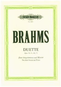 Bild vom Artikel Duette op. 20, 61, 66, 75 vom Autor Johannes Brahms