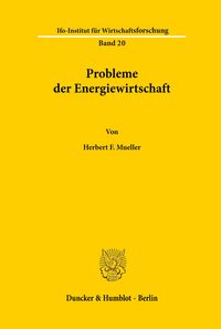 Produktbild: Probleme der Energiewirtschaft.