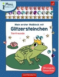 Produktbild: Mein erster Malblock mit Glitzersteinchen &ndash; Tierfreunde