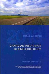 Produktbild: Canadian Insurance Claims Directory 2013, 81st Annual Edition