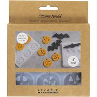 Produktbild: Creativ Company Silikonform, Flederm&auml;use und K&uuml;rbisse, H 0,3+0,5 cm, B 3+8 cm, Matt transparent