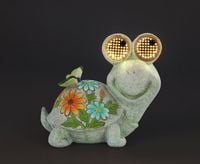 Produktbild: LED Gartenfigur Schildkr&ouml;te Mod. Blinky Eyes, solarbetriebene Gartendekoration mit leuchtenden Augen