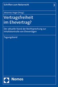Produktbild: Vertragsfreiheit im Ehevertrag?