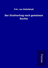Produktbild: Der Strafvertrag nach gemeinem Rechte