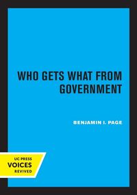 Produktbild: Who Gets What from Government