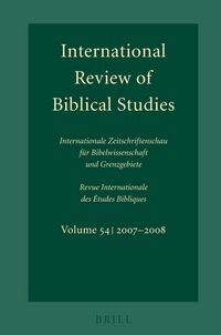 Produktbild: International Review of Biblical Studies, Volume 54 (2007-2008)