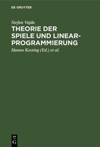 Produktbild: Theorie der Spiele und Linearprogrammierung