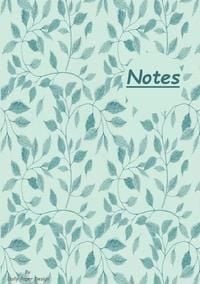 Produktbild: Notizbuch A5 liniert [Blue Leaves &ndash; Blaue Bl&auml;tter] Softcover von Daily Paper Design | 80 Seiten | als Tagebuch, Bullet Journal, Notizheft &amp; aus na