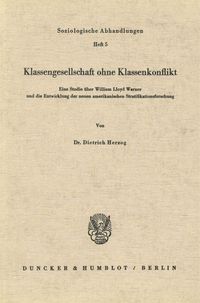 Produktbild: Klassengesellschaft ohne Klassenkonflikt.