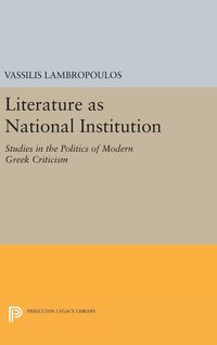 Produktbild: Literature as National Institution