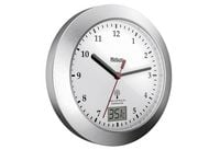 Produktbild: Mebus 41124 Funk Wanduhr 17cm x 60mm Silber Badezimmer-/Feuchtraum geeignet