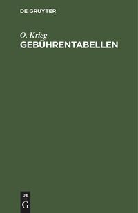Produktbild: Geb&uuml;hrentabellen