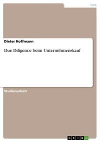 Produktbild: Due Diligence beim Unternehmenskauf