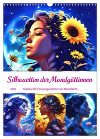Produktbild: Silhouetten der Mondg&ouml;ttinnen (Wandkalender 2026 DIN A3 hoch), CALVENDO Monatskalender