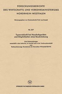 Produktbild: Typenvielzahl bei Haushaltger&auml;ten und M&ouml;glichkeiten einer Beschr&auml;nkung