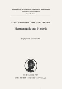 Produktbild: Hermeneutik und Historik