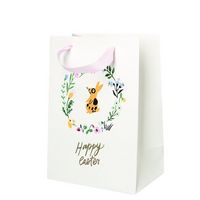 Produktbild Geschenktüte Ostern, Blumenkranz/Hase, M, Mix