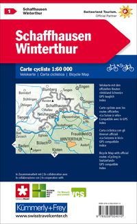 KuF Schweiz Radkarte 1 Schaffhausen-Winterthur