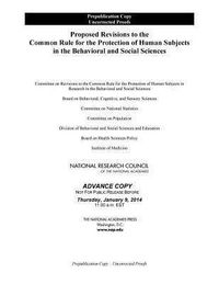 Produktbild: Proposed Revisions to the Common Rule for the Protection of Human Subjects in the Behavioral and Social Sciences