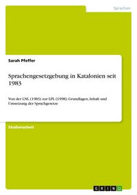 Produktbild: Sprachengesetzgebung in Katalonien seit 1983