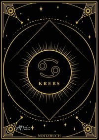 Produktbild: Edles Notizbuch Sternzeichen Krebs | Designed by Alfred Herler