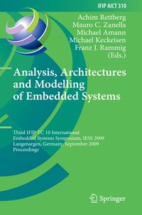 Produktbild: Analysis, Architectures and Modelling of Embedded Systems
