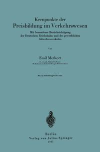 Produktbild: Kernpunkte der Preisbildung im Verkehrswesen