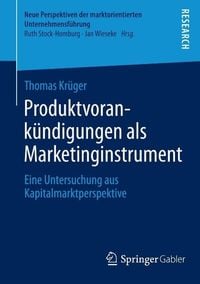 Produktbild: Produktvorank&uuml;ndigungen als Marketinginstrument