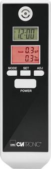 Produktbild: Clatronic AT 3605 Alkoholtester Wei&szlig;, Schwarz 0.0 bis 1.9 &permil; inkl. Display, Verschiedene Einheiten anzeigbar, Uhr