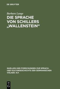Produktbild: Die Sprache von Schillers "Wallenstein"