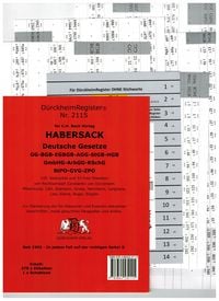 Produktbild: D&uuml;rckheimRegister&reg; HABERSACK, Gesetze und &sect;&sect;