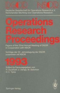 Produktbild: Operations Research Proceedings 1993