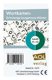 Produktbild: Wortkarten: Schwierige lautgetreue W&ouml;rter