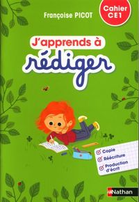 Produktbild: J'apprends &agrave; r&eacute;diger, cahier CE1