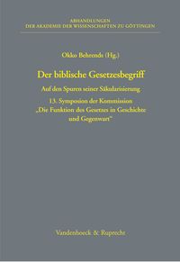 Produktbild: Der biblische Gesetzesbegriff