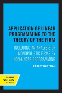 Produktbild: Application of Linear Programming to the Theory of the Firm
