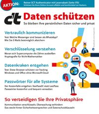 Produktbild: C't Daten sch&uuml;tzen