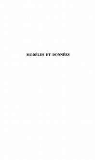 Produktbild: Modeles et donnees