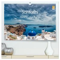 Produktbild: Santorini - Perle in der &Auml;gais (hochwertiger Premium Wandkalender 2026 DIN A2 quer), Kunstdruck in Hochglanz