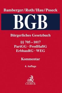 Produktbild: B&uuml;rgerliches Gesetzbuch Band 3: &sect;&sect; 705-1017, PartGG, ProdHaftG, ErbbauRG, WEG