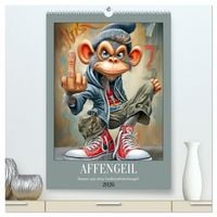Produktbild: Affengeil. Humor aus dem Gro&szlig;stadtdschungel (hochwertiger Premium Wandkalender 2026 DIN A2 hoch), Kunstdruck in Hochglanz