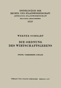 Produktbild: Die Ordnung des Wirtschaftslebens