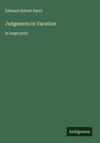 Produktbild: Judgments in Vacation