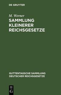 Produktbild: Sammlung kleinerer Reichsgesetze