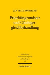 Produktbild: Priorit&auml;tsgrundsatz und Gl&auml;ubigergleichbehandlung