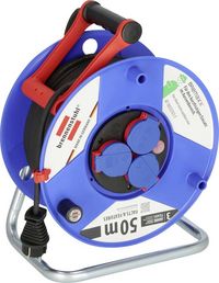 Produktbild: Brennenstuhl 1208590 Kabeltrommel 50.00 m Schwarz Schutzkontakt-Stecker