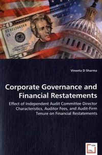 Produktbild: D Sharma, V: Corporate Governance and Financial Restatements