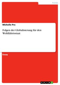 Produktbild: Folgen der Globalisierung f&uuml;r den Wohlfahrtsstaat